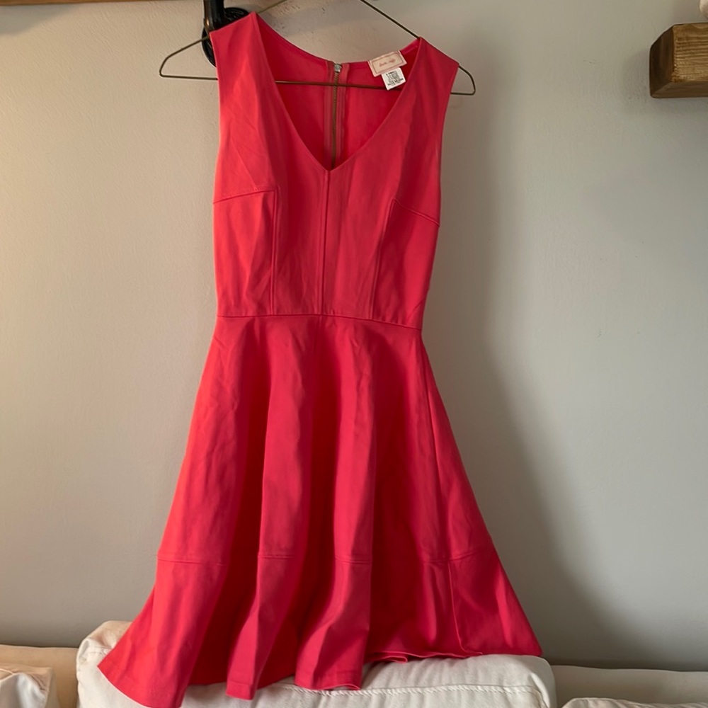 Hot pink peplum dress